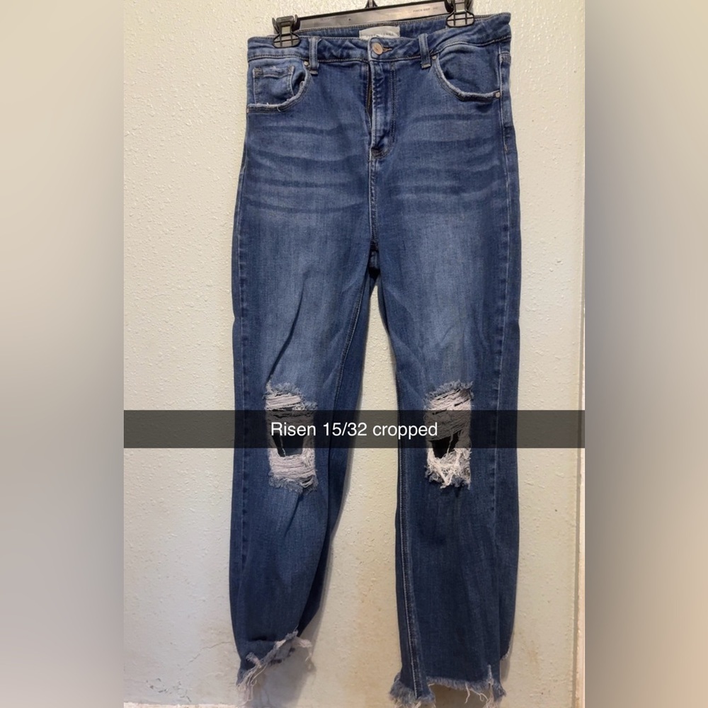 Risen Cropped Holy Jeans